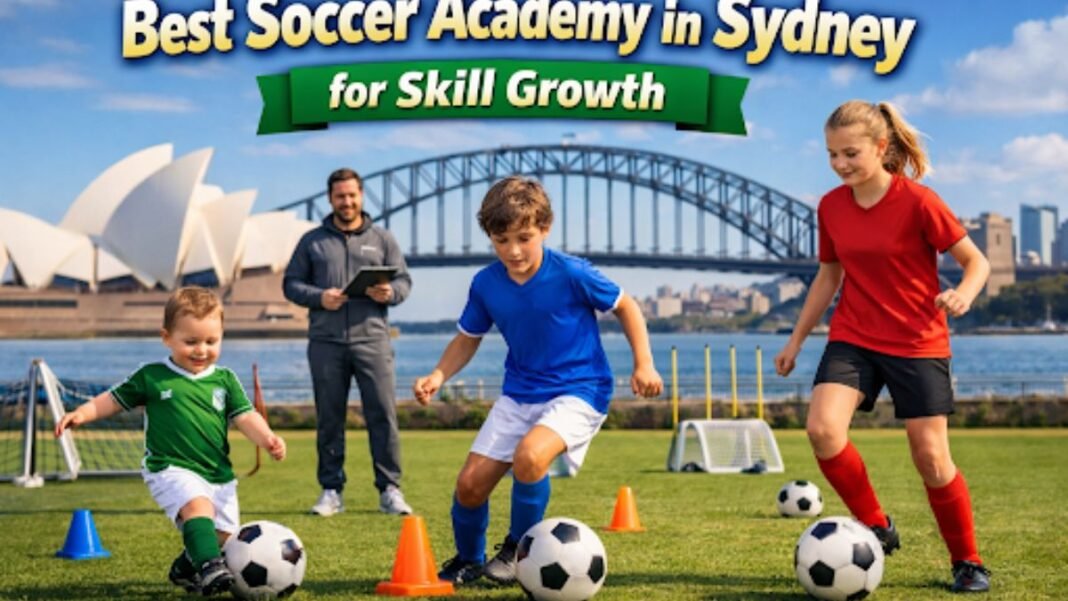 Young players training at a soccer academy in Sydney to improve skills and performance